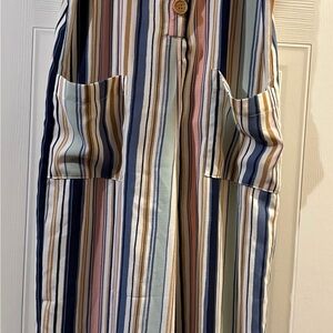 Lilt Multicolor Striped Kids Jumpsuit